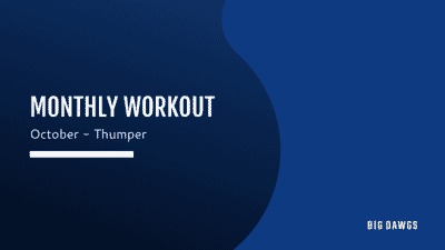 October 2020 MONTHLY WORKOUT